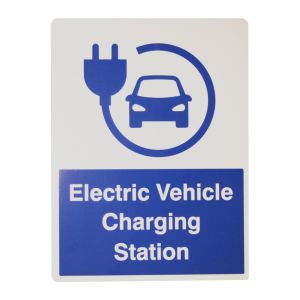 EV charging station sign 200x300 rigid PVC pk=1