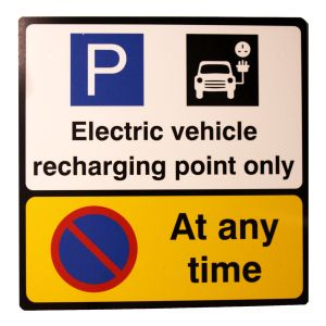 EV recharging point sign 300x200 rigid PVC pk=1