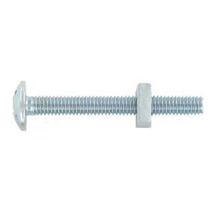Roofing Nut & Bolt M6x30mm BZP