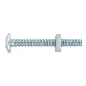 Roofing Nut &amp; Bolt M6x50mm BZP
