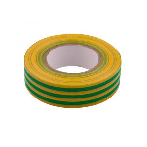 Yellow/green PVC tape 19mm x 33m rolls 