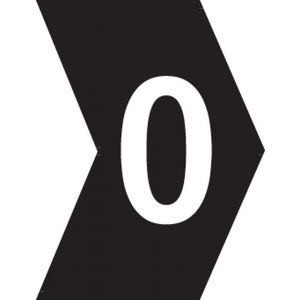 Cable Markers - 2.5-5.0mm Marked 0 White on Black