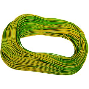 Cable Sleeving - 100m Hanks 3mm green / yellow