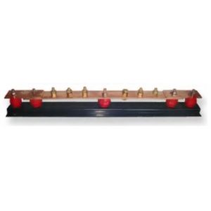 Earthing Accessories - 6 way earth bar c/w twin disc link