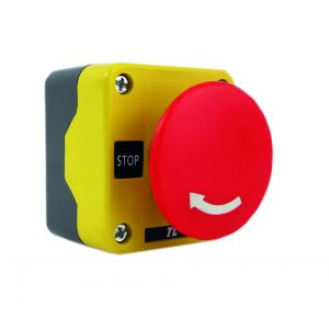 Plastic Push Button Stations - One Position Emergency Stops - Twist release 60mm red 1N/C