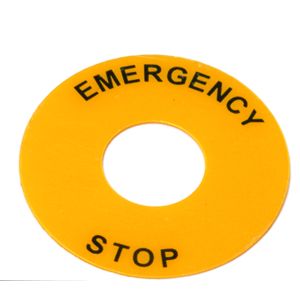 22mm Legend plate Emergency Stop