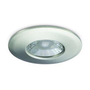 7W Fixed LED Downlights Fire Rated - 650 lumens - Brushed nickel