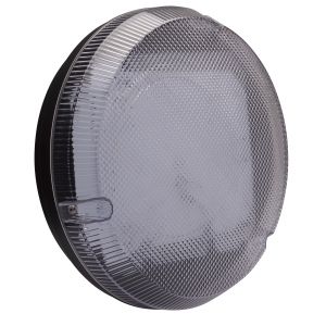 9W LED Round Bulkhead - black/clear