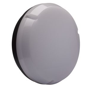 9W LED Round Bulkhead - black/opal
