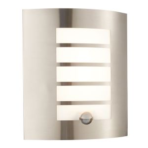 Wall light stainless steel 7W LED with PIR
