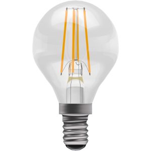 4W LED Filament Round - Non-Dimmable - SES/E14 2700K, 15,000 hrs, 470 lumens - Clear round