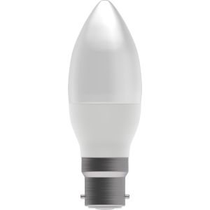 4W LED Pearl Candle - Non-Dimmable - BC/B22 2700K, 25,000 hrs, 250 lumens