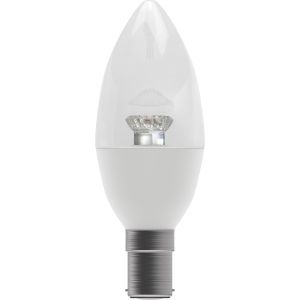 4W LED Clear Candle - Dimmable - SBC/B15 2700K, 30,000 hrs, 250 lumens