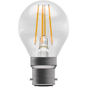 4W LED Filament Round - Dimmable - BC/B22 2700K, 15,000 hrs, 470 lumens