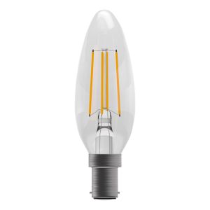 3.3W LED Filament Clear Candle Dimmable - SBC, 2700K