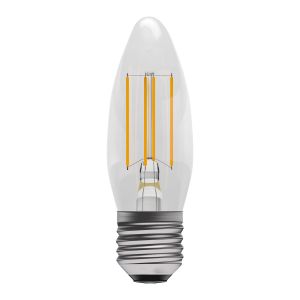 3.3W LED Filament Clear Candle Dimmable - ES, 2700K