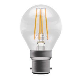 3.3W LED Filament Clear Round Dimmable - BC, 2700K