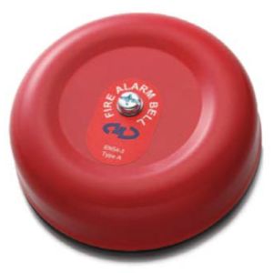Sounders &amp; Visual Indicators - 17-27V 6&quot; red fire alarm bell