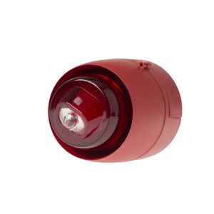 Wall mounted visual alarm device - red body with 98dB sounder