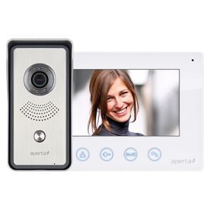 Colour video door entry system kit - white monitor