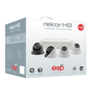 4 Channel HD Dome CCTV Kits & Cameras - 500GB with 2 cameras - black