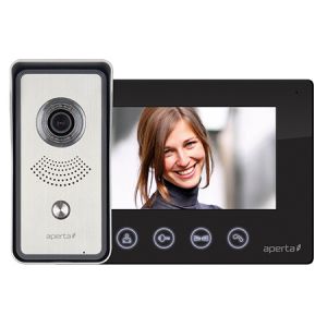Colour video door entry system kit - black monitor