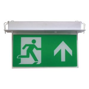 Suspended Exit Signs - Flush exit sign - c/w ISO legend pack