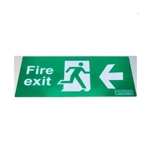 Wall Mounted Exit Signs - Arrow left Legend - ISO type