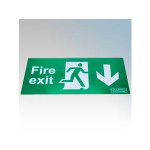 Wall Mounted Exit Signs - Arrow down Legend - ISO type