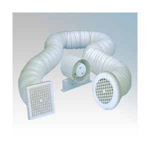 100mm In-Line Axial Standard Shower Fan and Timer