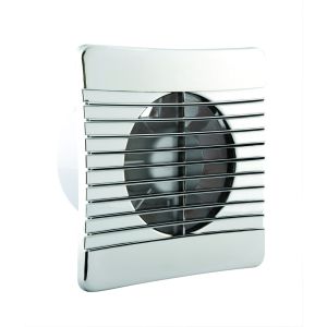 100mm Low Profile Axial Fan and Timer - Chrome Grille