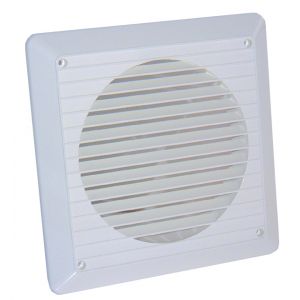 100mm white external wall grille - White