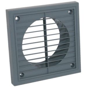 100mm white external wall grille - Grey