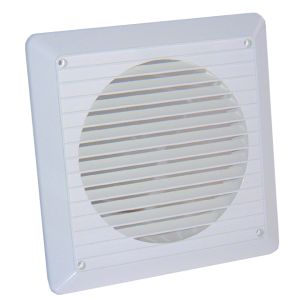 150mm white external wall grille - White
