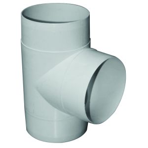 100mm round pipe T piece connector