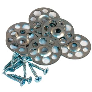 50 x 25mm screws and washers for 6mm and 10mm boards 