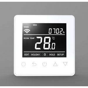 Wi-Fi Touch Button Thermostat - 16A - silver