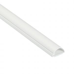 Mini trunking half round 30x15mm 2m length white
