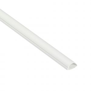 Mini trunking half round 20x10mm 2m length white
