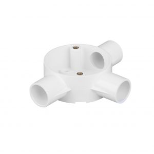 PVC Conduit Tee Box - 25mm - White