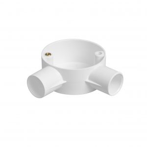 PVC Conduit Angle Box - 20mm - White