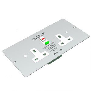 Floorboxes - 2 gang RCD socket 3 compartment