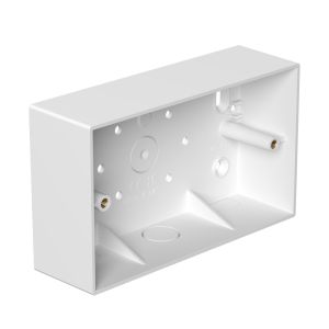 PVC surface socket box 2G 44mm square corners