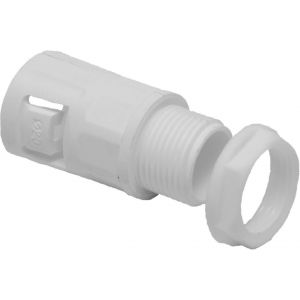 Polypropylene Flexible Conduit Gland - 20mm White