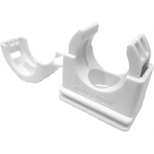 Nylon Flexible Conduit Saddle - 20mm White