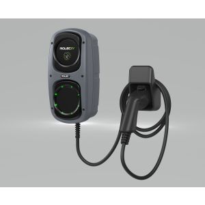 Smart EV charger 7.4kw 5m tethered lead grey
