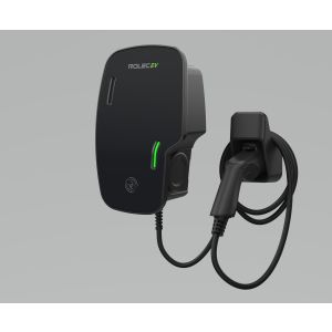 Smart EV charger 7.4kw 1 x 5m tethered lead blk
