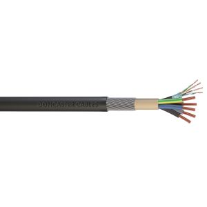 EV Ultra cable 5 core 6mm2 c/w 4pr CAT5 data SWA blk per M