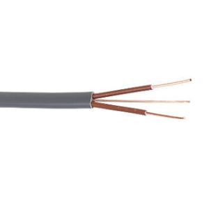 6242YH - PVC Twin &amp; Earth - 100m Drum - 1mm conductor - Brown