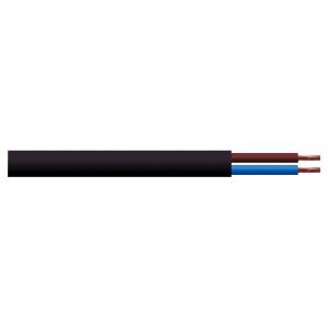 2182Y - Light Duty PVC Flex - Round - 0.5mm Conductor - 100m Drum - Black